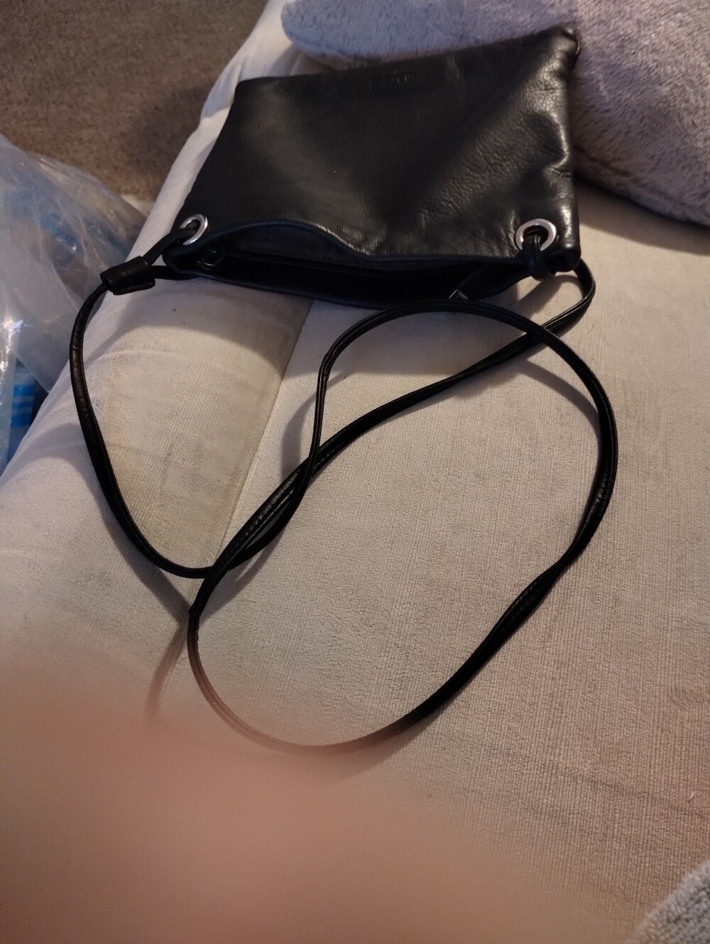 Margot Black Soft Leather Crossbody